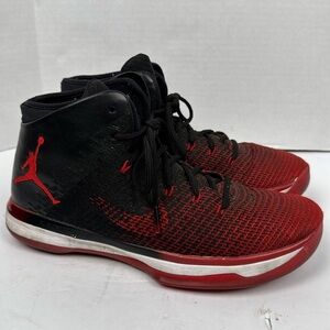 Jordan Black and Red Sneakers